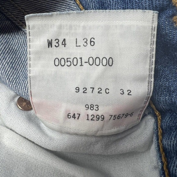 Vintage 1999 Levi's 501 xx Denim Jeans Special Edition 34x32* Button Fly - Picture 8 of 13